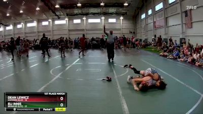 68 lbs Finals (2 Team) - Dean Lewicz, Hammers Blue vs Eli Innis, Brawler Elite