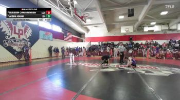 Girls 107 lbs Quarterfinal - Aisha Khan, Live Oak Girls vs Blessin Christensen, Lassen Girls
