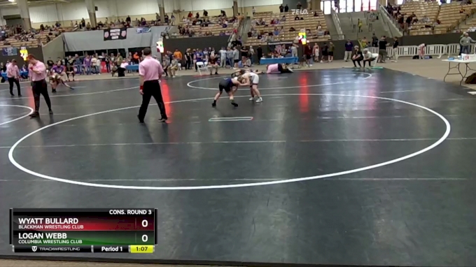 95 lbs Cons. Round 3 - Wyatt Bullard, Blackman Wrestling Club vs Logan ...