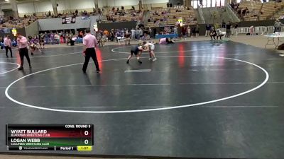 95 lbs Cons. Round 3 - Wyatt Bullard, Blackman Wrestling Club vs Logan Webb, Columbia Wrestling Club