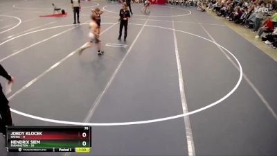 76 lbs Semis & 1st Wrestleback (8 Team) - Hendrix Siem, Farmington vs Jordy Klocek, NRHEG