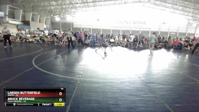 71 lbs Quarters & Wb (16 Team) - Brock Beverage, Team Oregon vs Larsen Butterfield, INWTC