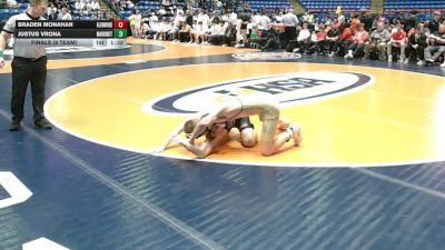 144 lbs Finals (8 Team) - Justus Vrona, Mahomet (M.-Seymour) vs Braden Monahan, Chatham (Glenwood)