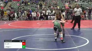 66 lbs Consi Of 8 #1 - Briggs Lyon, Triple Threat Wrestling vs Justin Noga, Ioc