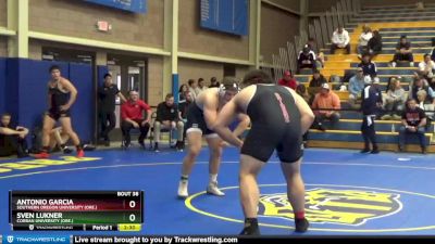 285 lbs Champ. Round 1 - Antonio Garcia, Southern Oregon University (Ore.) vs Sven Lukner, Corban University (Ore.)