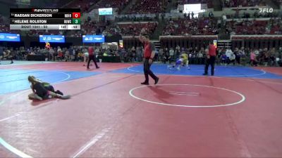 50 lbs 3rd Place Match - Helene Rolston, Kalispell Wrestling Club vs Raegan Dickerson, North Big Horn Rams