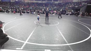 43 lbs Consi Of 4 - Paris Wellman, Poteau Youth Wrestling Academy vs Declan Metcalf, Excelsior Springs Youth Wrestling
