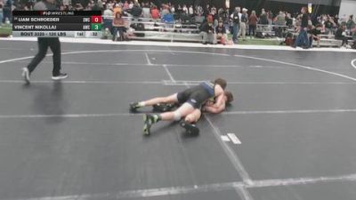 120 lbs Cons. Rd Of 16 - Vincent Nikollaj, Alpha Wrestling Club vs Liam Schroeder, Sycamore Wrestling Club