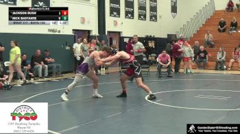Boys-156 lbs Round 3 - Jackson Bush, Nick`s Knights vs Nick Bastante, Wilson`s Wildcats
