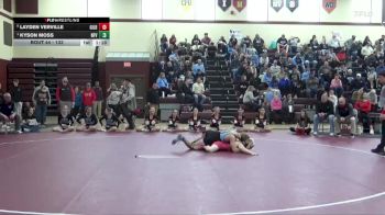 132 lbs Semifinal - Kyson Moss, North Fayette Valley vs Layden Verville, Gilbert