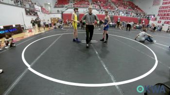 106 lbs Quarterfinal - Aidan Barker, Choctaw Ironman Youth Wrestling vs Gage Robinson, Tecumseh Takedown Club