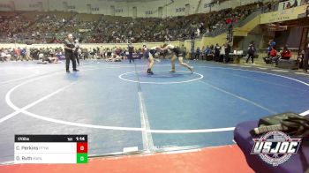 170 lbs Round Of 32 - Cooper Perkins, Perkins-Tryon Youth Wrestling vs Damon Ruth, Marlow Outlaws