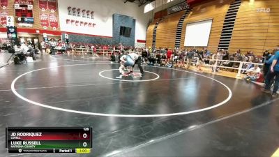 126 lbs Cons. Round 2 - Luke Russell, Natrona County vs JD Rodriquez, Lovell