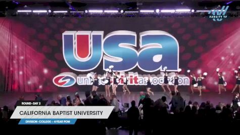 California Baptist University - College -- 4-Year Pom [2023 College -- 4-Year Pom Day 2] 2023 USA Spirit & Junior Nationals/Collegiate Championships