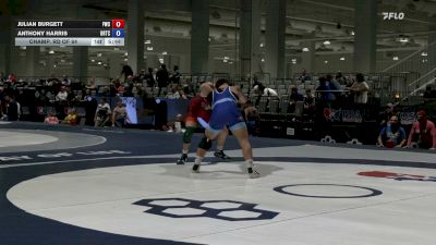 92 kg Champ. Rd Of 64 - Julian Burgett, Fishers Wrestling Club vs Anthony Harris, Oklahoma Regional Training Center