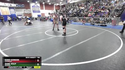 190 lbs Champ. Round 1 - Dane Holm, Hesperia vs Kano Gordon, Calabasas