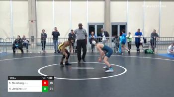 101 lbs Quarterfinal - Sebastian Blumberg, Killa Bees MS vs Hunter Jenkins, GA Justice Nearfall MS