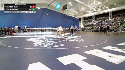 157 lbs Quarterfinal - Ramses Ruiz, Dodge City vs Zach Thomas, Derby