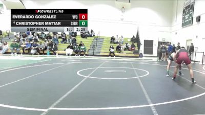 157 lbs Semifinal - Christopher Mattar, Cerritos vs Everardo Gonzalez, Victor Valley