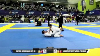 Augusto Cezar De Moura Emiliano vs Antonio Benicio Araujo Filho 2026 European Jiu-Jitsu IBJJF Championship