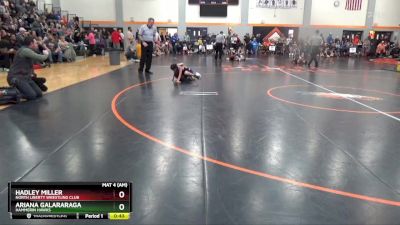 PW-3 lbs Round 1 - Hadley Miller, North Liberty Wrestling Club vs Ariana Galararaga, Hammerin Hawks