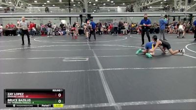 92 lbs Round 1 (4 Team) - Zay Lopez, Dragons United vs Bruce Bazilus, Mat Warriors Maniacs