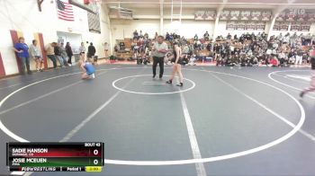 126 lbs Champ. Round 1 - Josie McEuen, Pima vs Sadie Hanson, Durango, CO