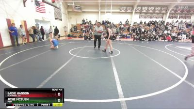 126 lbs Champ. Round 1 - Josie McEuen, Pima vs Sadie Hanson, Durango, CO