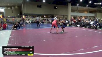 144 lbs Quarterfinal - Lewis Miller, Stronghold Wrestling Club vs Dalton Compton, North DeSoto Wrestling Academy