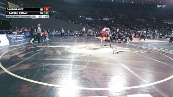 5A Boys 150 lbs Champ. Round 1 - Carson Doman, Canby Boys vs David Brandt, Lebanon Boys