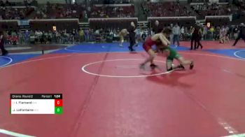 158 lbs Champ. Round 2 - Isaac Flamand, Browning Indians Wrestling vs Jett LaFontaine, Billings Central Catholic