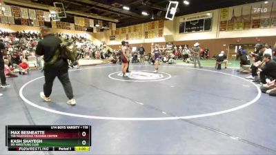 119 lbs Quarterfinal - Max Besneatte, The Mantanona Training Center vs Kash Shayegh, 951 Wrestling Club