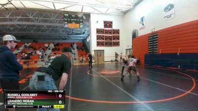 106-110 lbs Round 5 - Russell Goolsbey, Powell Wrestling Club vs Leandro Moran, Billings Wrestling Club