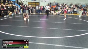 JV-3 lbs Round 1 - Hayden Wade, Williamsburg vs Baylee Boyd, Grinnell