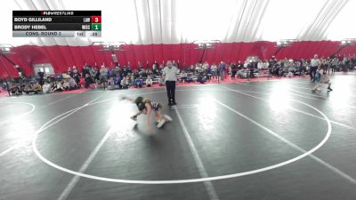 12U Boys - 67 lbs Cons. Round 3 - Brody Hebel, Wisconsin vs Boyd Gilliland, LaCrosse Area Wrestlers