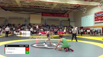 157 lbs Semifinal - Skyler King, Barnesville vs Grayson Woodcock, Dublin Coffman