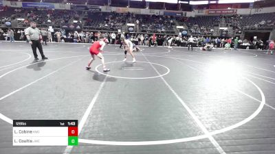 128 lbs Quarterfinal - Lleyton Cobine, King Select vs Liam Coultis, Jaguar Wrestling Club