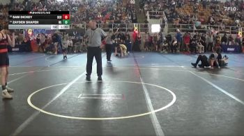 115 lbs Cons. Round 3 - Zayden Shafer, West Liberty vs Sam Dickey, Bloom Carroll Bulldogs