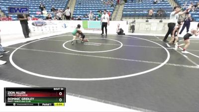 43 lbs Round 5 - Zion Allen, Team Of Hard Knox vs Dominic Gridley, Pratt Wrestling Club