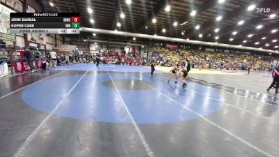 90 lbs Cons. Round 4 - John Sandal, Dakota Boyz Wrestling Club vs Kuper Case, Siouxland Wrestling Academy