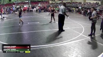 112 lbs Champ. Round 1 - Domonic Hanika, Nebraska City Wrestling Club vs Jeremiah Gaines, Cozad Wrestling Club