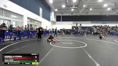 93-97 lbs Round 4 - Rian Eum, Savage House Wrestling vs Gabriella Fodera, Poway Elite