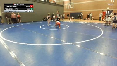 93 lbs Quarterfinal - Landrie Jobe, Oakley Hornets Wrestling Club Inc. vs DeVere Rowan, Hawk Wrestling Club
