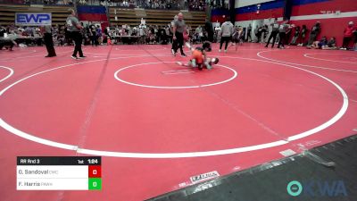 76 lbs Rr Rnd 3 - Graham Sandoval, Cowboy Wrestling Club vs Fysher Harris, Pawhuska Elks Takedown