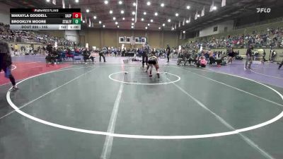 145 lbs Cons. Round 4 - Makayla Goodell, Sand Springs vs Brooklyn Moore, Staley