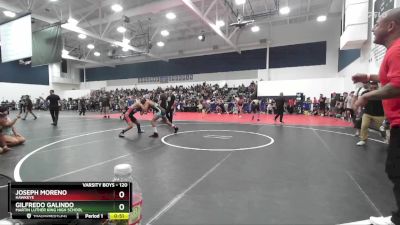 120 lbs Cons. Round 4 - Gilfredo Galindo, Martin Luther King High School vs Joseph Moreno, Hawkeye