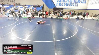 89-91 lbs Round 3 - Sam Elliott, Payson Lions Wrestling Club vs Line Nau Rarick, Westlake