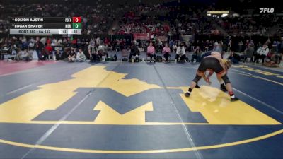 6A 157 lbs Cons. Semi - Colton Austin, Post Falls vs Logan Shaver, Meridian