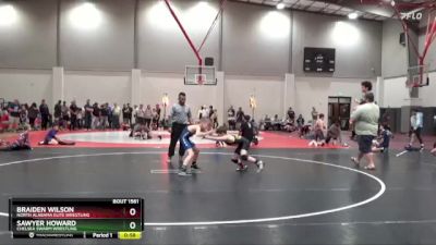 80 lbs Cons. Round 5 - Braiden Wilson, North Alabama Elite Wrestling vs Sawyer Howard, Chelsea Swarm Wrestling