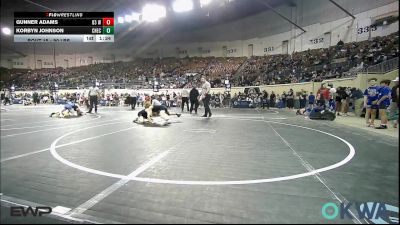 90 lbs Round Of 16 - Gunner Adams, D3 Wrestling Cluib vs Korbyn Johnson, Checotah Matcats